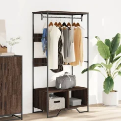 vidaXL Kleiderständer Braun Eichen-Optik 90x50x180 cm Holzwerkstoff