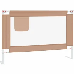 vidaXL Kleinkind-Bettschutzgitter Taupe 100x25 cm Stoff