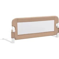 vidaXL Kleinkind-Bettschutzgitter Taupe 102x42 cm Polyester