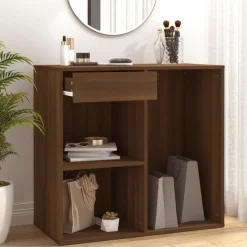 vidaXL Kosmetikschrank Braun Eichen-Optik 80x40x75 cm Holzwerkstoff