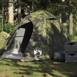 vidaXL Kuppel-Campingzelt 2 Personen Tarnmuster Wasserdicht