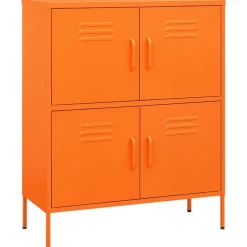 vidaXL Lagerschrank Orange 80x35x101,5 cm Stahl