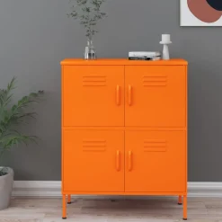 vidaXL Lagerschrank Orange 80x35x101,5 cm Stahl