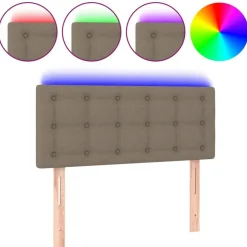vidaXL LED Kopfteil Taupe 80x5x78/88 cm Stoff