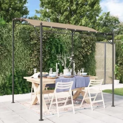 vidaXL Markise Taupe 2x2,3 m 180 g/m² Stoff und Stahl