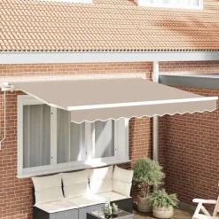 vidaXL Markisenersatzstoff Beige 235 x 195 cm Polyester