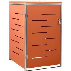 vidaXL Mülltonnenbox für 1 Tonne 69x77,5x112,5 cm Edelstahl