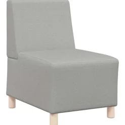 vidaXL Modulares Sofa ohne Armlehnen Himmelgrau 55 cm Stoff