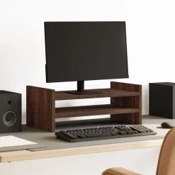 vidaXL Monitorständer Eichen-Optik 50x27x20 cm Holzwerkstoff