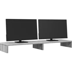 vidaXL Monitorständer Grau Sonoma 100x27x10 cm Holzwerkstoff
