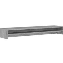 vidaXL Monitorständer Grau Sonoma 100x24x13 cm Holzwerkstoff