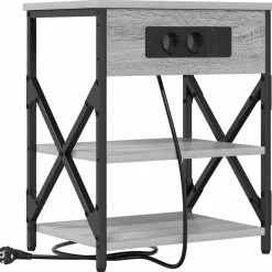 vidaXL Nachttisch Graues Sonoma 41 x 31 x 51 cm Holzwerkstoff