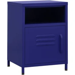 vidaXL Nachttisch Marineblau 35x35x51 cm Stahl