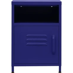 vidaXL Nachttisch Marineblau 35x35x51 cm Stahl