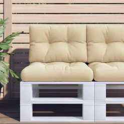 vidaXL Palettenkissen Beige 50x40x12 cm Stoff