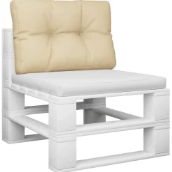 vidaXL Palettenkissen Beige 50x40x12 cm Stoff