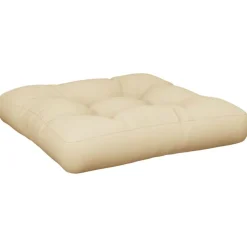 vidaXL Palettenkissen Beige 58x58x10 cm Stoff