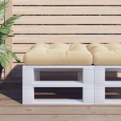 vidaXL Palettenkissen Beige 58x58x10 cm Stoff