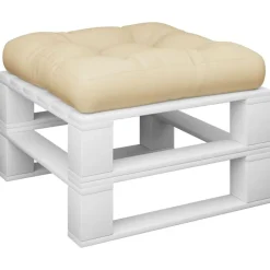 vidaXL Palettenkissen Beige 58x58x10 cm Stoff