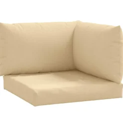 vidaXL Palettenkissen 3-tlg. Melange Beige Stoff