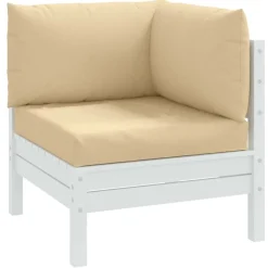 vidaXL Palettenkissen 3-tlg. Melange Beige Stoff