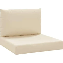 vidaXL Palettenkissen 2-tlg. Beige Oxford-Gewebe