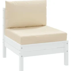 vidaXL Palettenkissen 2-tlg. Beige Oxford-Gewebe