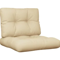 vidaXL Palettenkissen 2-tlg. Beige Stoff