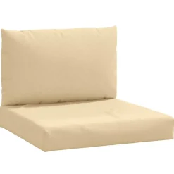 vidaXL Palettenkissen 2-tlg. Melange Beige Stoff