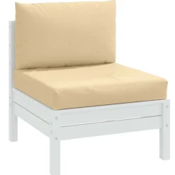 vidaXL Palettenkissen 2-tlg. Melange Beige Stoff