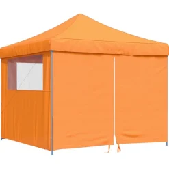 vidaXL Partyzelt Faltbar Pop-Up mit 4 Seitenteilen Orange