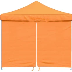 vidaXL Partyzelt Faltbar Pop-Up mit 4 Seitenteilen Orange