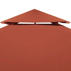 vidaXL Pavillon-Dachplane mit Kaminabzug 310 g/m² 3x3 m Terrakotta