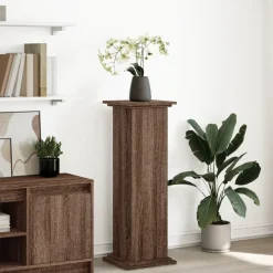 vidaXL Postament mit Stauraum Eichen-Optik 31x30x90 cm Holzwerkstoff
