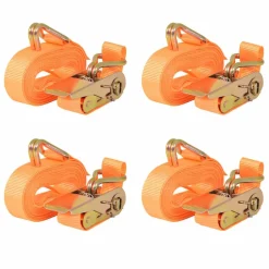 vidaXL Ratschen-Spanngurte 4 Stk 0,4 Tonnen 6m×25mm Orange