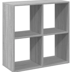 vidaXL Raumteiler-Bücherregal Grau Sonoma 69,5x29x69,5 cm