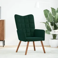 vidaXL Relaxsessel Dunkelgrün Samt
