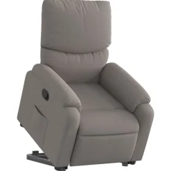 vidaXL Relaxsessel mit Aufstehhilfe Taupe Stoff