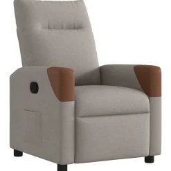 vidaXL Relaxsessel Taupe Stoff