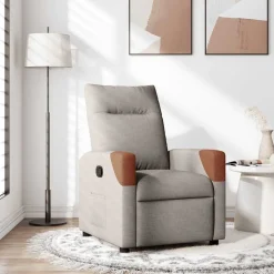 vidaXL Relaxsessel Taupe Stoff