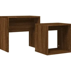 vidaXL Satztische 2 Stk. Braun Eichen-Optik Holzwerkstoff