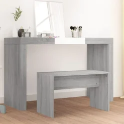 vidaXL Schminkhocker Grau Sonoma 70x35x45 cm Holzwerkstoff