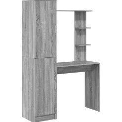 vidaXL Schreibtisch 2 pcs Graues Sonoma