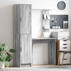 vidaXL Schreibtisch 2 pcs Graues Sonoma