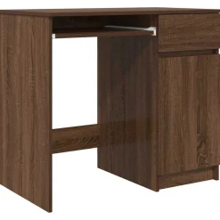 vidaXL Schreibtisch Braun Eichen-Optik 86x49x76 cm Holzwerkstoff