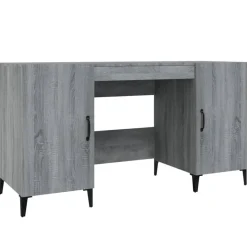 vidaXL Schreibtisch Grau Sonoma 140x50x75 cm Holzwerkstoff