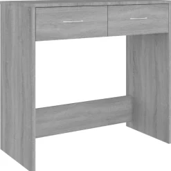 vidaXL Schreibtisch Grau Sonoma 80x40x75 cm Holzwerkstoff