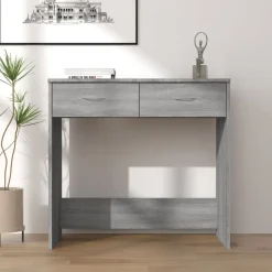 vidaXL Schreibtisch Grau Sonoma 80x40x75 cm Holzwerkstoff
