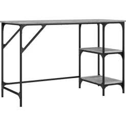 vidaXL Schreibtisch Grau Sonoma 120x50x75 cm Metall Holzwerkstoff