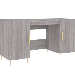 vidaXL Schreibtisch Grau Sonoma 140x50x75 cm Holzwerkstoff